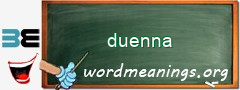 WordMeaning blackboard for duenna